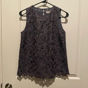 LOFT floral lace tank sz SP